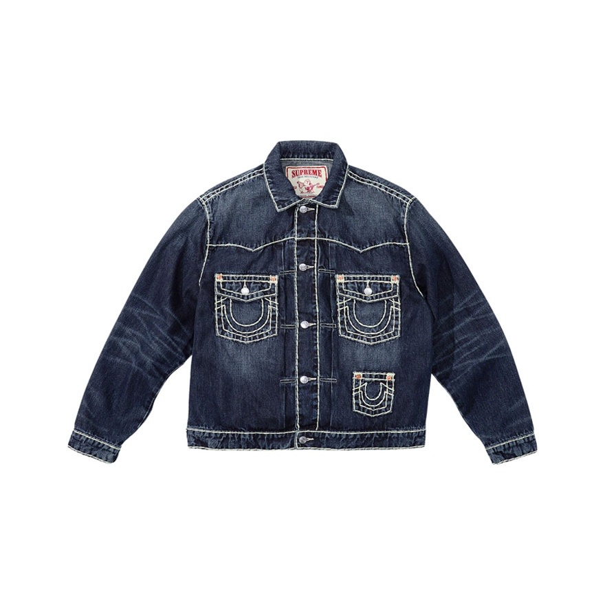 Supreme True Religion Denim Trucker Jacket - POIZON Supreme True Religion Denim Trucker Jacket - POIZON