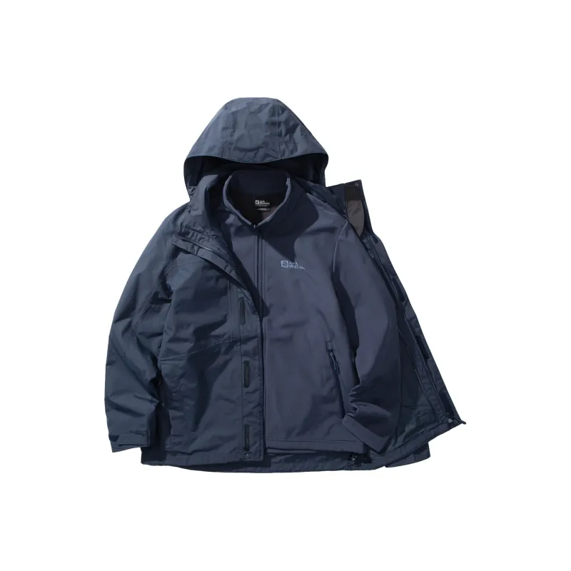 Jack Wolfskin Water Resistant Windproof Breathable Water Repellent 3 in 1 Windbreaker Jacket Unisex-16