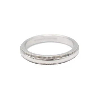 TIFFANY & CO. 2010s Platinum Milgrain Ring