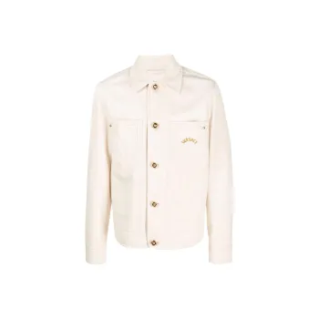 VERSACE Logo print Cotton Shirt Jacket