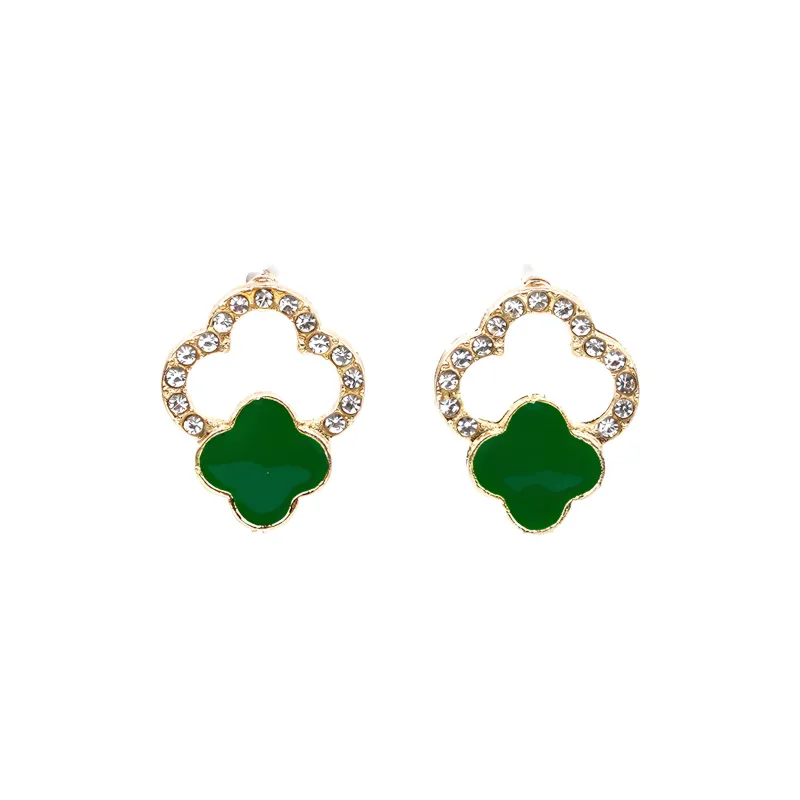 HYMAN KEVIN Enamel Synthetic Cubic Zirconia Copper Alloy Stud Earrings Women's-2