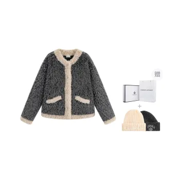 Charlie Luciano Jackets Coats Unisex Ecru/Gray