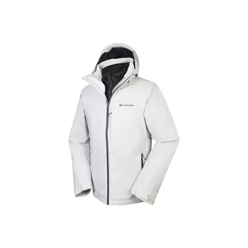 Columbia Waterproof, Windproof, Thermal, Water Repellent Windbreaker Jacket Men's Light Gray