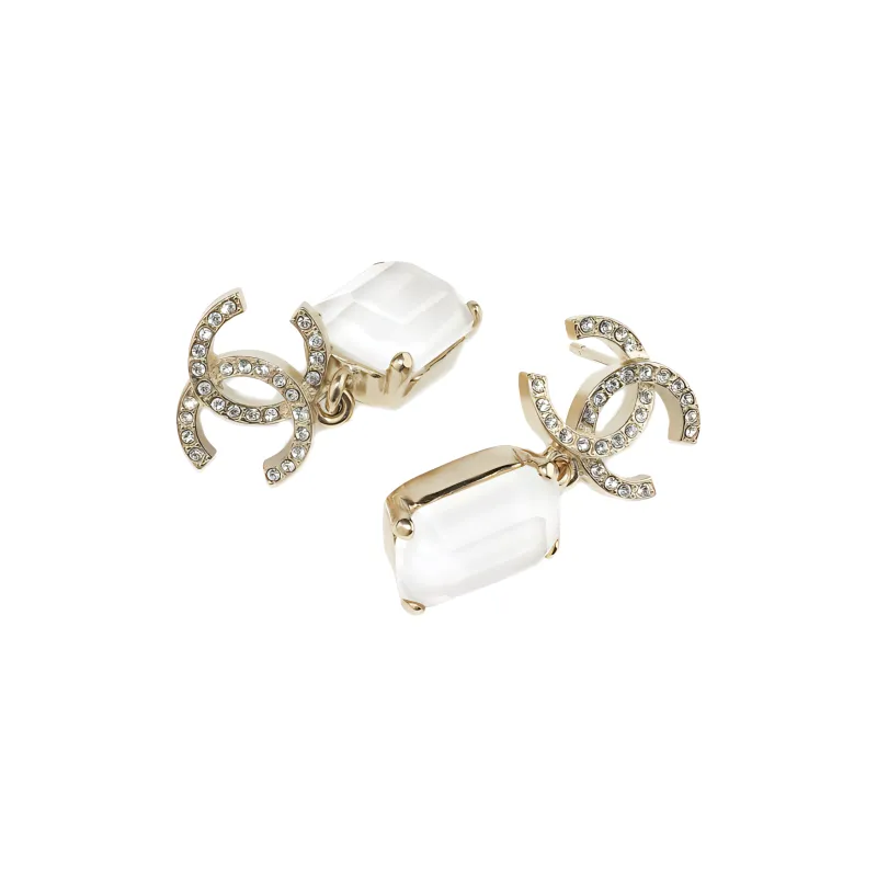 CHANEL Earrings Women's White-1