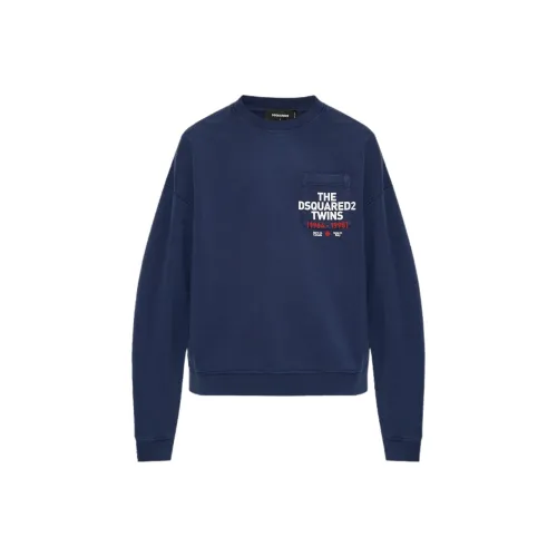 DSQUARED 2 Chest Pocket Logo Printed Crewneck Sweatshirt