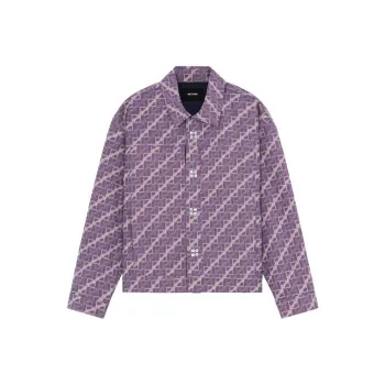 WE11DONE Denim Jackets Unisex Purple
