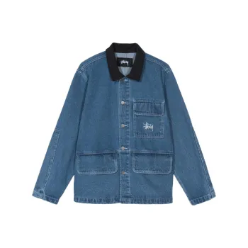 Stussy Denim Jackets Unisex Blue