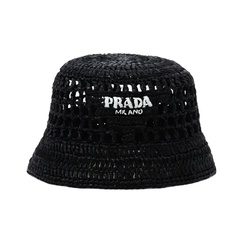 PRADA Raffia Bucket Hat