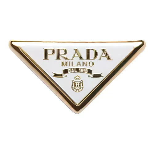 PRADA Metal Scarf Buckle Women's White