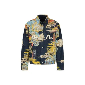 EVISU Denim Jackets Men Multicolor