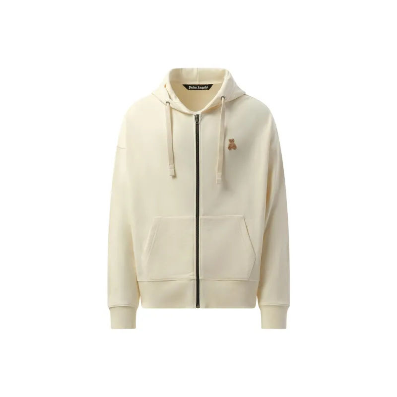 PALM ANGELS Bear In Mind Zipped Hoodie-0