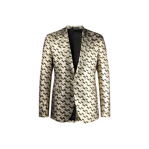 VERSACE Business Suits Men Light Gold