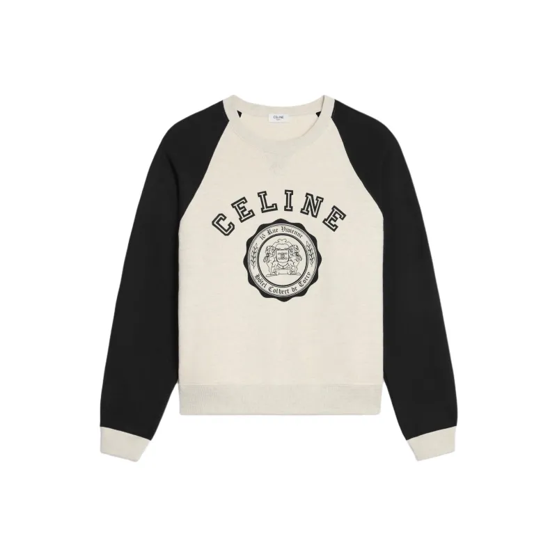 CELINE Blason Loose Sweatshirt In Cotton Fleece-0