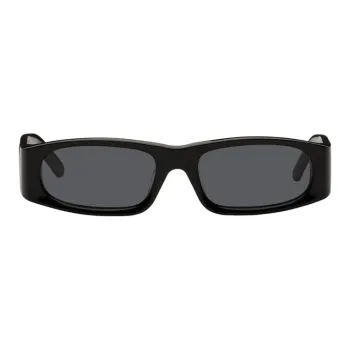 BONNIECLYDE Acetate Rectangular Sunglasses Men's Black