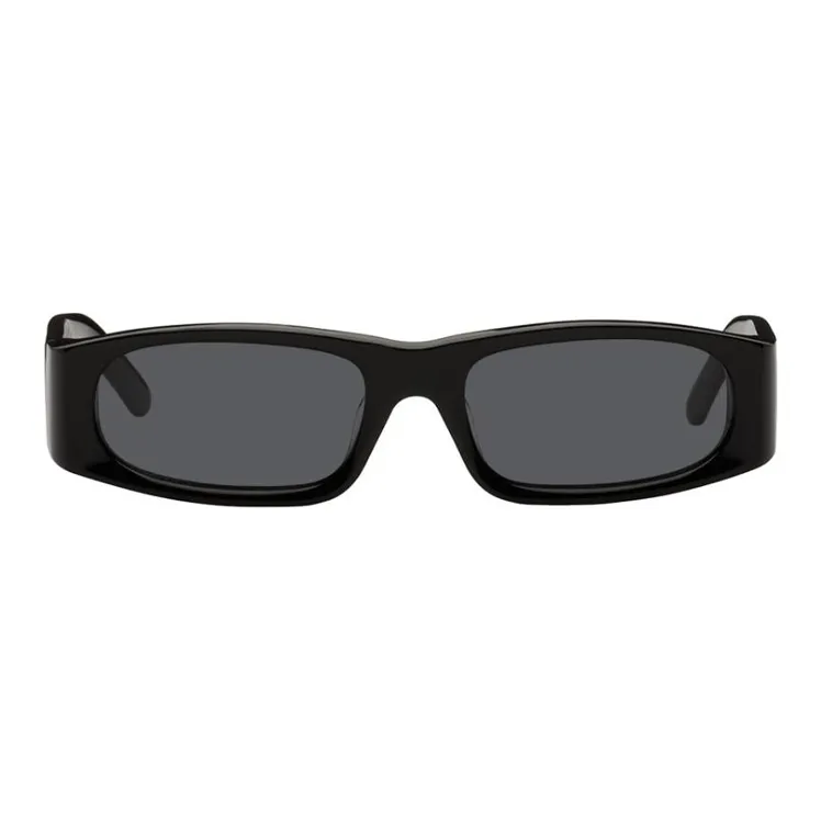 BONNIECLYDE Acetate Rectangular Sunglasses Men's Black-0
