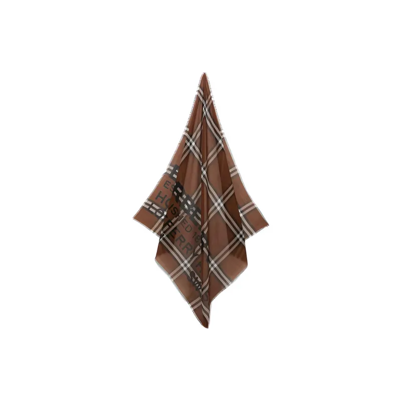 Burberry Horseferry Knit Scarves Unisex Dark Birch Brown-1