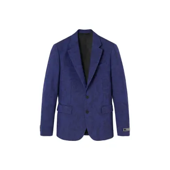 VERSACE Barocco Pattern Single Breasted Tailored Blazer