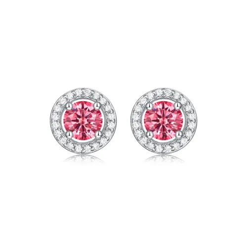 Syrup S925 Silver Set With Moissanite Stud Earrings Women's