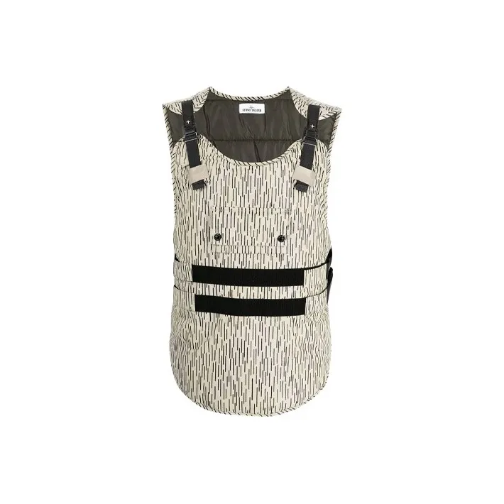 STONE ISLAND FW21 Vest Men's Ecru-0