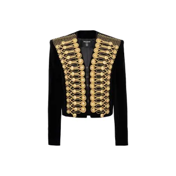 BALMAIN Fully embroidered Velvet Jacket