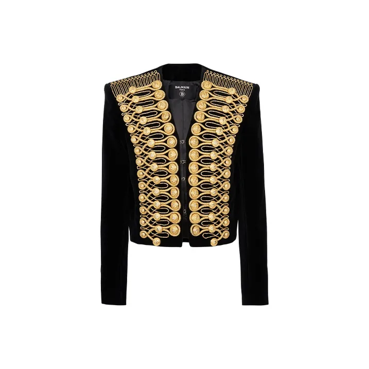 BALMAIN Fully embroidered Velvet Jacket-0