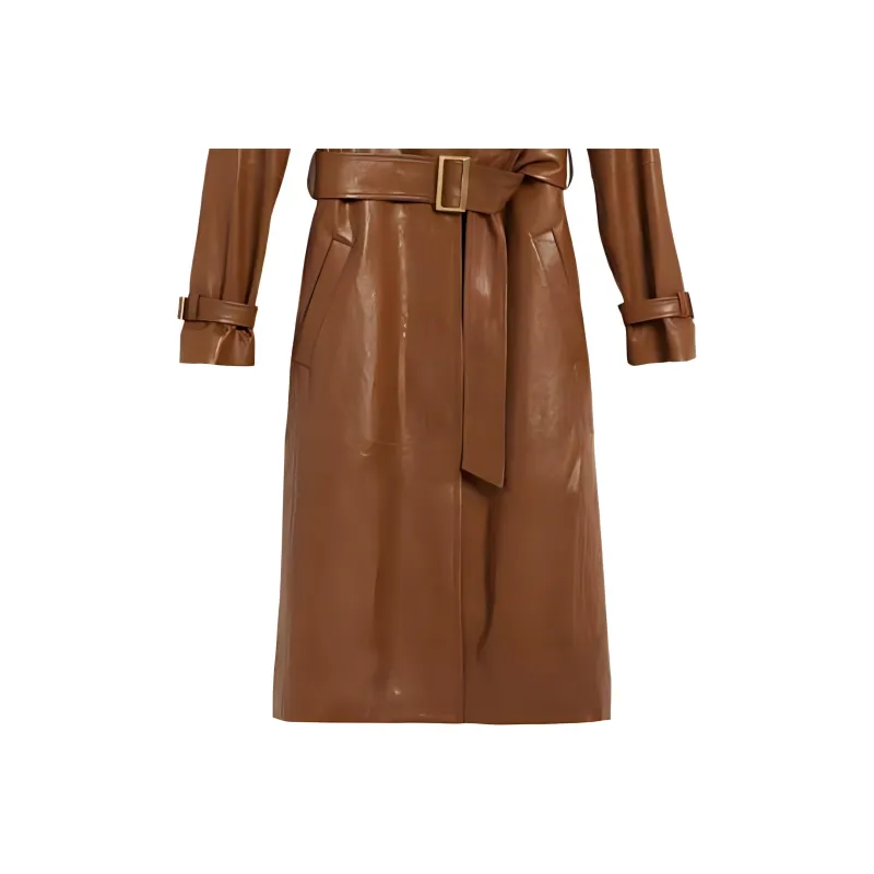 MaxMara Studio Leather Jacket Women's Brown-2