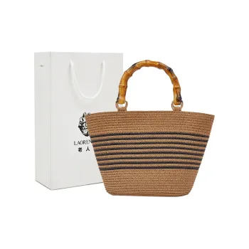 Old Man's Head Fabric Handbag Women's Beige/Camel