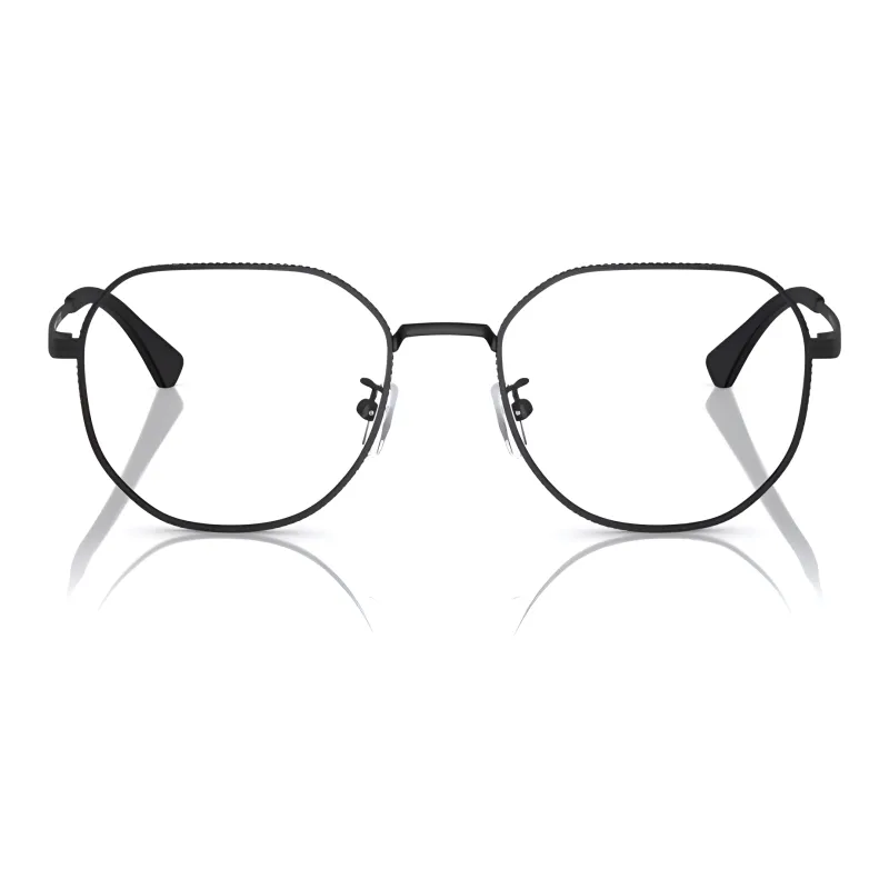 EMPORIO ARMANI Metal Irregular Shape Eyeglass Frames Men's Black-1