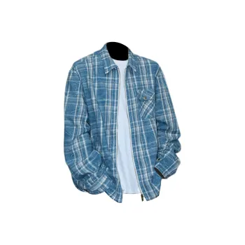 OPMO FW24 Jacket Unisex Blue Plaid