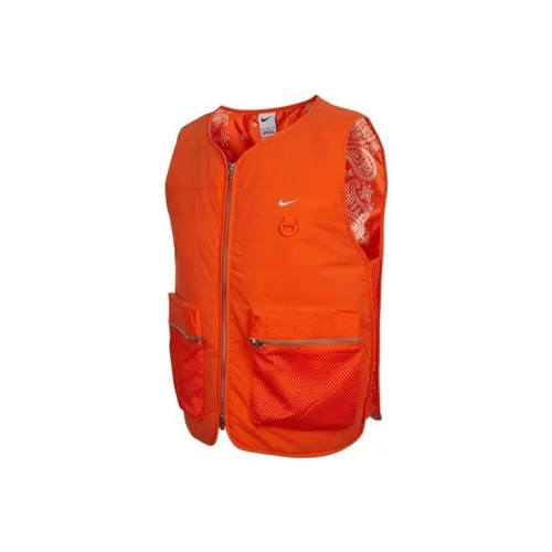 Nike Men's Full Zip Premium Basketball Vest Orange