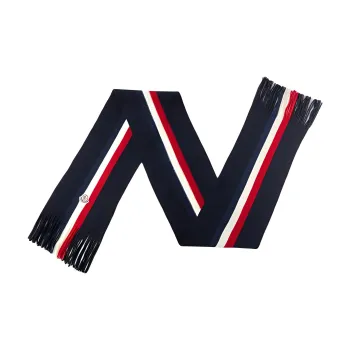 Moncler Wool Knit Scarves Men's Navy