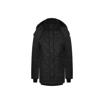 Canada Goose Hendriksen Series Solid Color Hooded Mid Length Down Jacket Men's Black