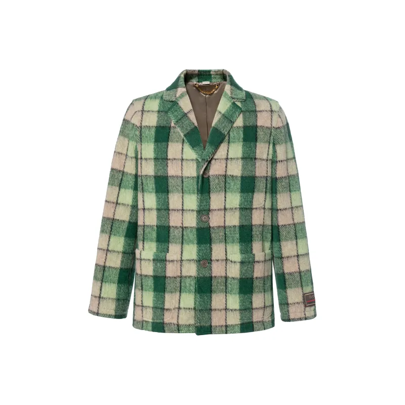GUCCI Check print Wool blend Blazer-0