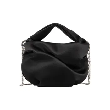 Jimmy Choo Bonny Satin Twist Detailed Chained Tote Bag
