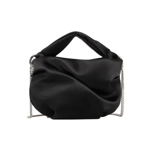 Jimmy Choo Bonny Satin Twist Detailed Chained Tote Bag