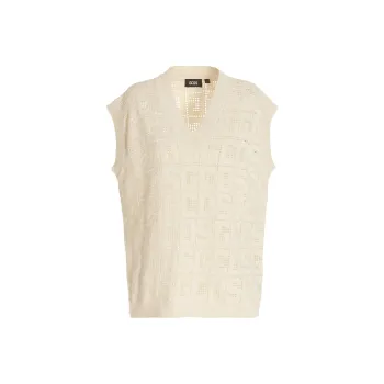 GCDS Monogram Macramé Gilet