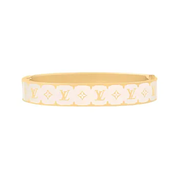LOUIS VUITTON Enamel Metal Bangles Unisex Purple