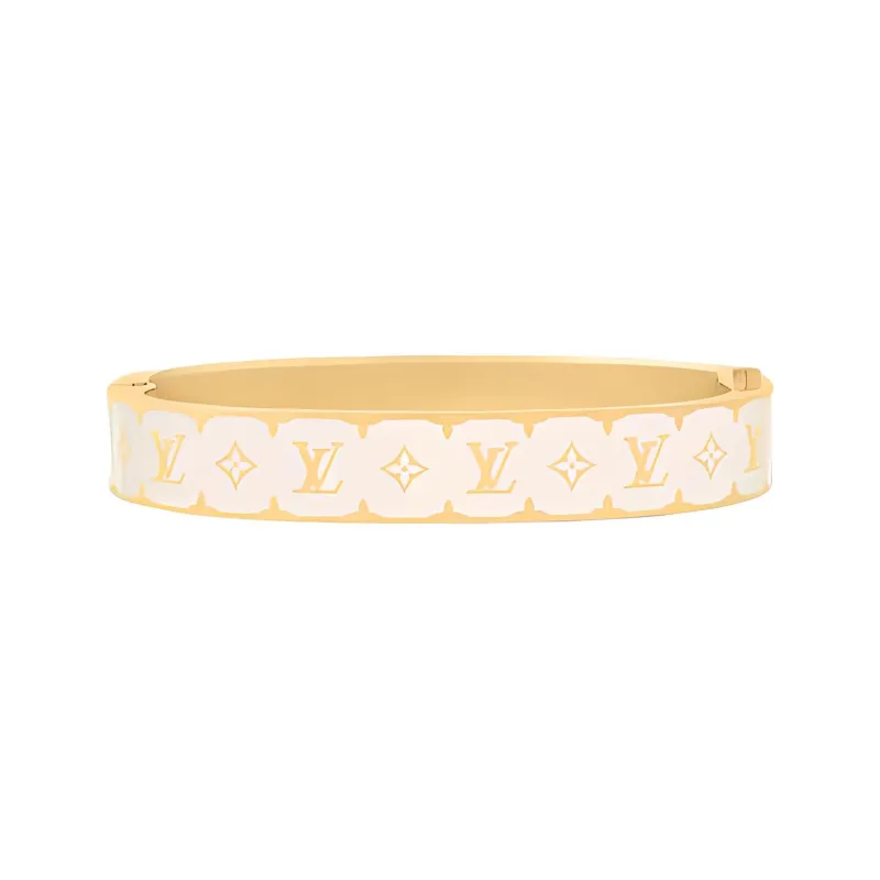 LOUIS VUITTON Enamel Metal Bangles Unisex Purple-0