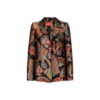 La DOUBLEJ. Single-breasted Graphic-print Blazer