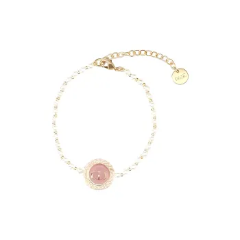 DIOR Resin Pearl Cadmium Glass Bracelets Women's Gold