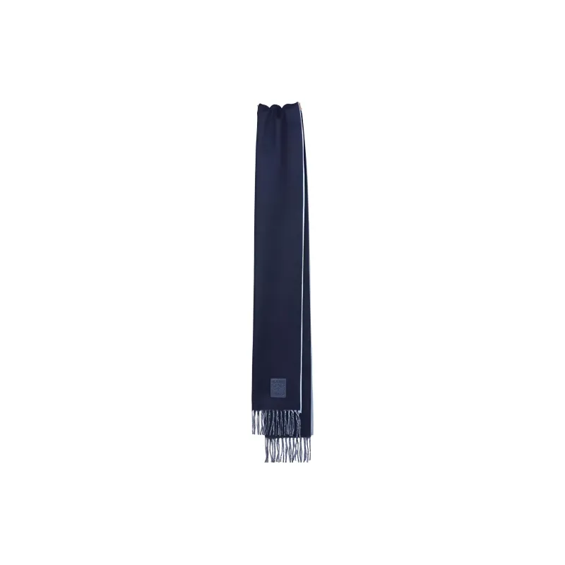 LOEWE Wool, Cashmere, Leather, Cashmere Knit Scarves Women's Marine Blue-2