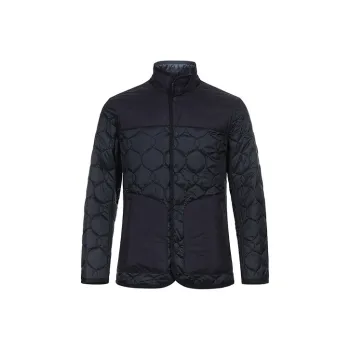 Zzegna FW21 Solid Color Stand Collar Puffer Jacket Men's Black