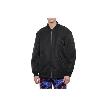 Valentino Optical Zip-Up Bomber Jacket