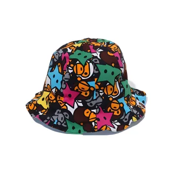 A BATHING APE Cotton, Rayon, Polyurethane Bucket Hats Kids' Multicolor
