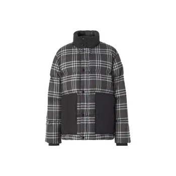 Burberry Check Down Filled Wool Jacket