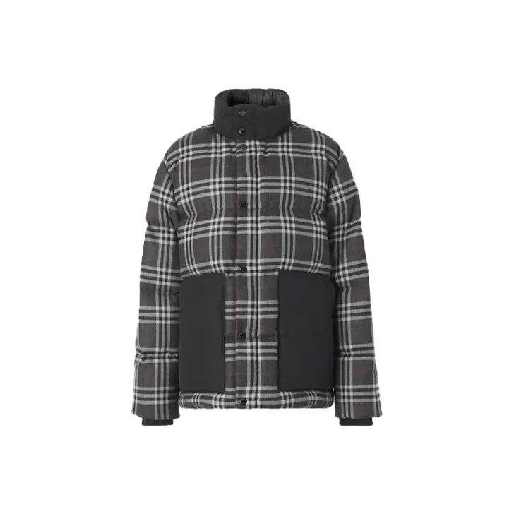 Burberry Check Down Filled Wool Jacket-0