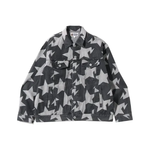 A BATHING APE Sta Pattern Loose Fit Denim Jacket