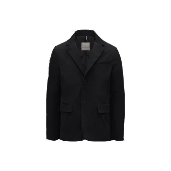 Moncler Solid Color Suit Collar Down Jacket Men's Black