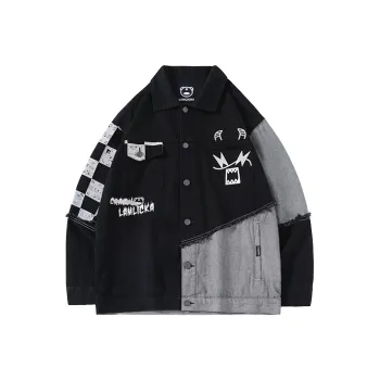 LAMLICKA Denim Jacket Unisex Black