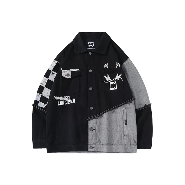 LAMLICKA Denim Jacket Unisex Black-0